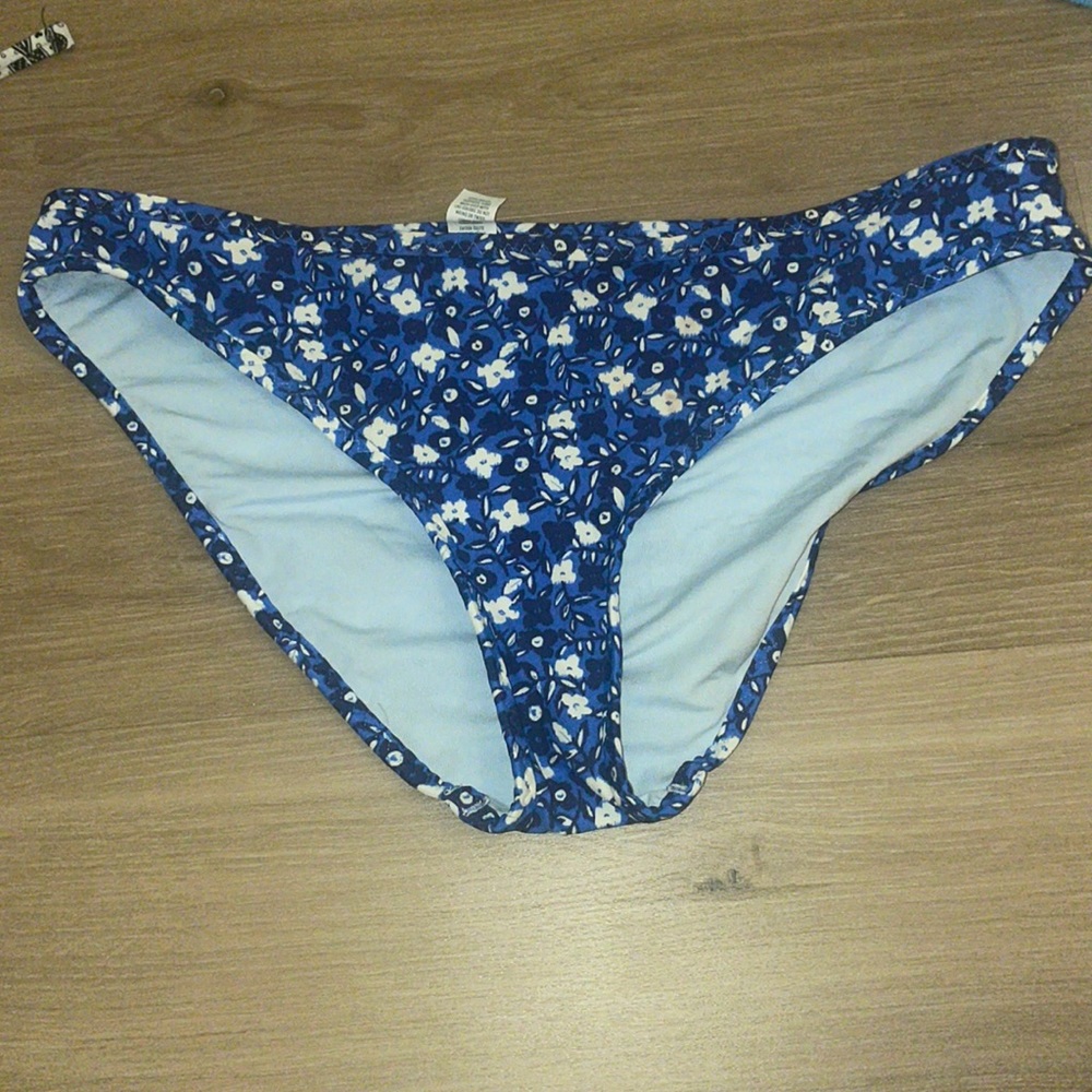 blue floral bikini bottoms